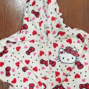 Hello Kitty White and Red Plush with Black Print